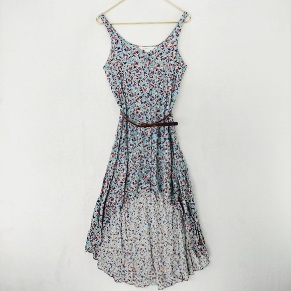 BCBGeneration Winter Sky Multi Asymmetrical Button Front High Low Dress P2434 - Picture 1 of 8